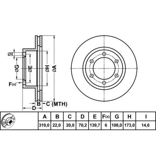 ALPHA BRAKES BRZDOVÝ KOTOUČ PŘEDNÍ TOYOTA LANDCRUISER 90 96-, 4 RUNNER KOLO 16