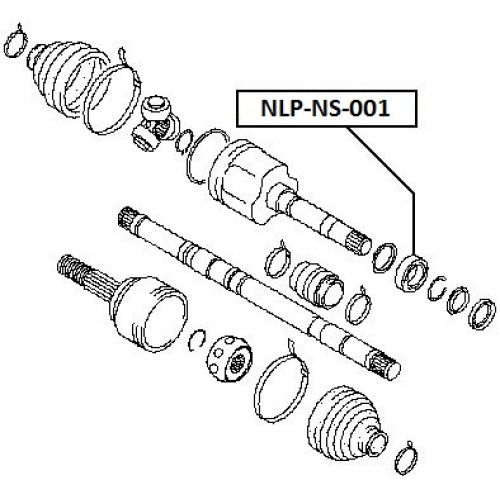FEB LOŽISKO POLOOSY NISSAN QASHQAI 06-, X-TRAIL T31 07-, ALTIMA L32 06-