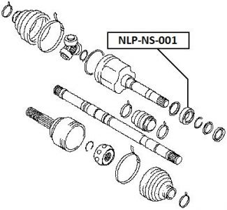 FEB LOŽISKO POLOOSY NISSAN QASHQAI 06-, X-TRAIL T31 07-, ALTIMA L32 06-