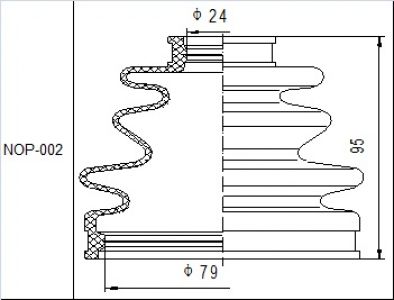 NTY Manžeta kloub vnější NISSAN ALMERA N16