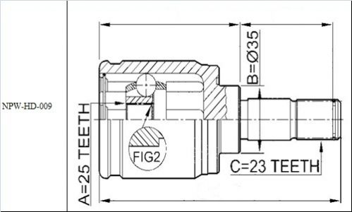 NTY KLOUB POLOOSY VNITŘNÍ ZADNÍ HONDA CR-V RD 97-06, ACCORD CL/CN/CM 4WD 02-, ODYSSEY 99-04