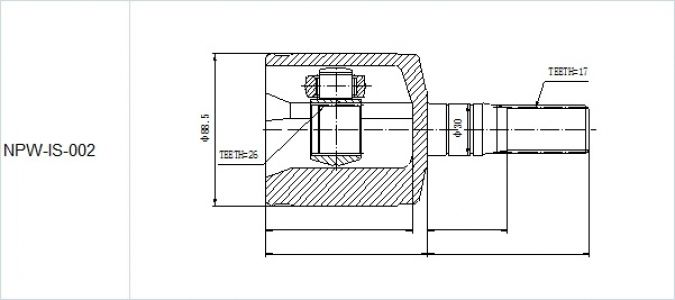 NTY KLOUB POLOOSY VNITŘNÍ ISUZU TROOPER, HONDA PASSPORT, OPEL MONTEREY -97 LEVÝ